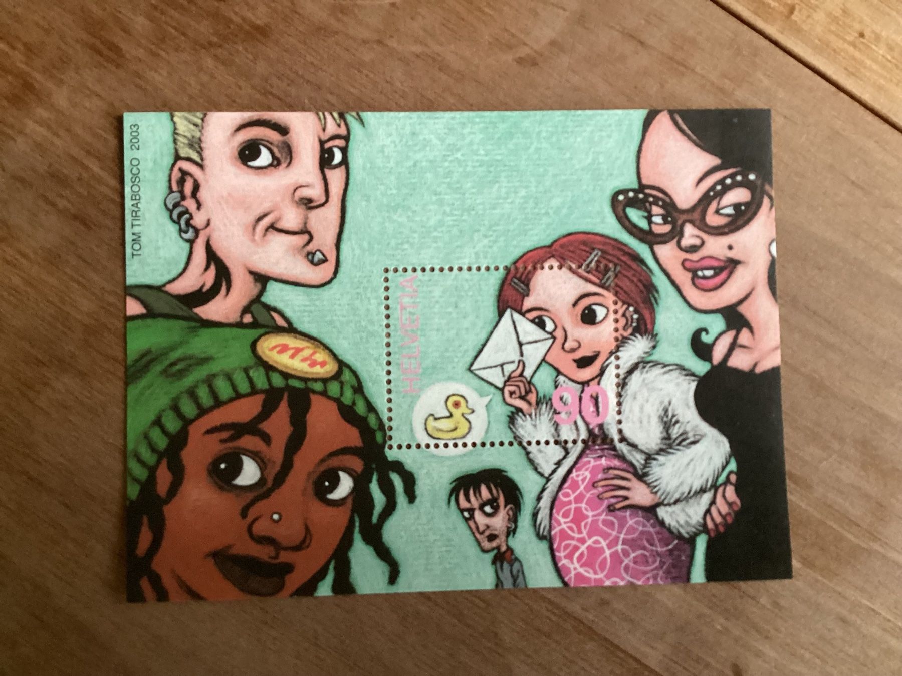 Alle Briefmarken: 1x Fr. -.90 Briefmarken Frankatur Einzelblock Comics 2003 – Neu (gemäss Beschreibung) aus Seftigen von Muggelwomb