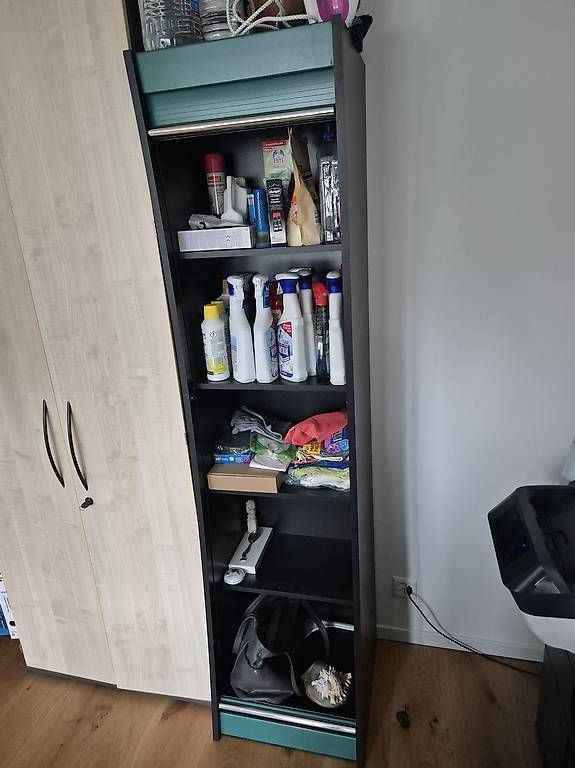 Armadi: Schicker schwarz-grüner Hochschrank – Usato da Basel venduto da alaubi 2