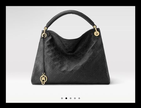 Louis Vuitton Artsy MM Schwarz Leder Handtasche Bag