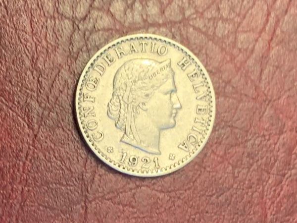 Tutti le monete: Schweiz 20 Rappen 1921 – Usato da Zürich venduto da Rainstamps