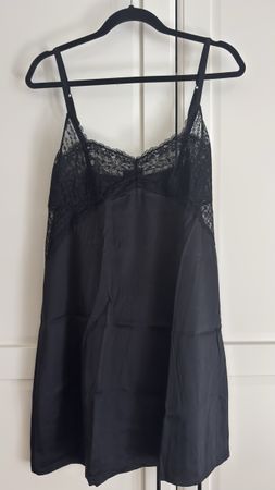 La Perla slip dress black size 5 silk blend lace detail