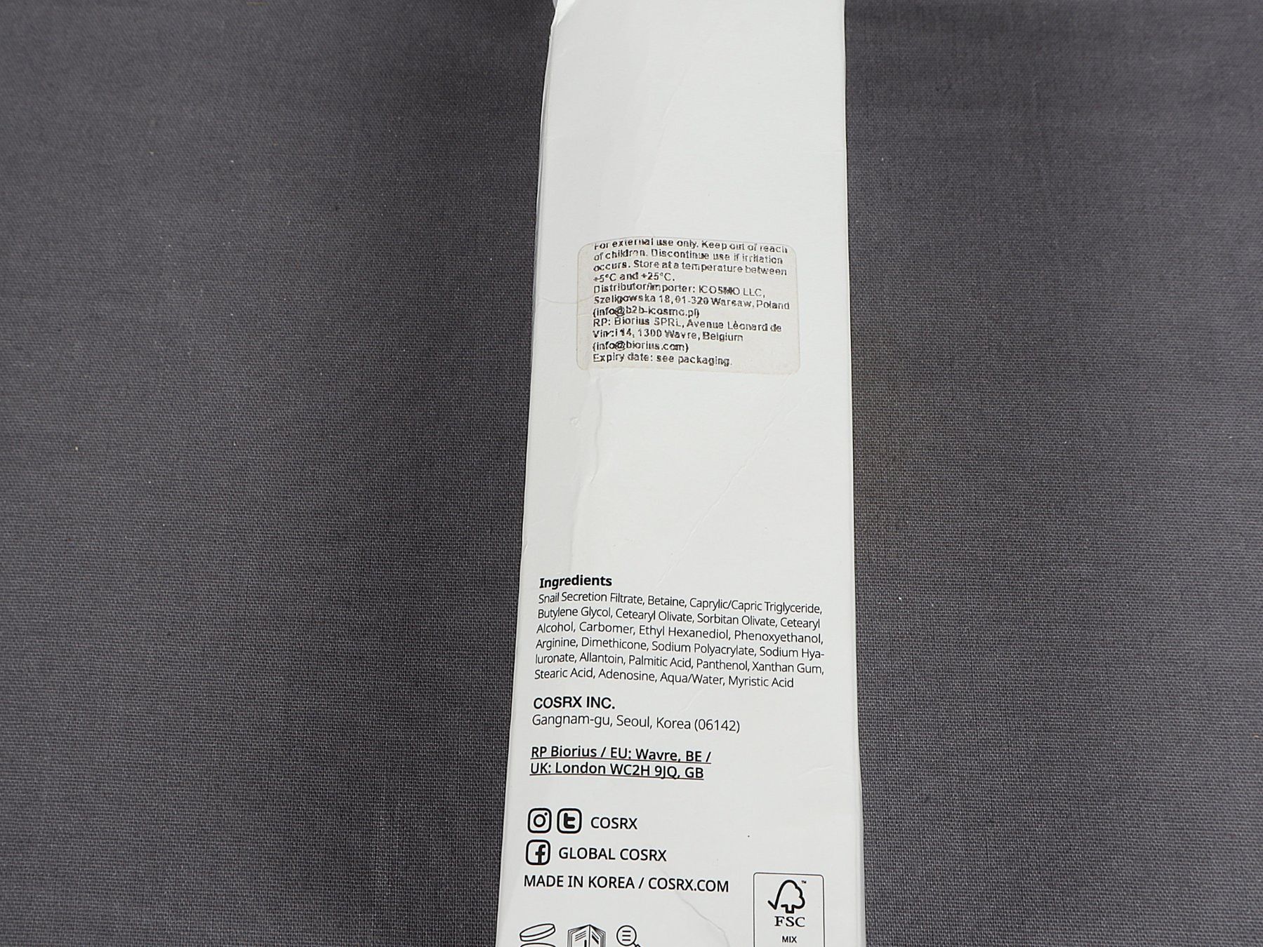 Gesichtspflege: COSRX Snail 92 all in one cream – Neu (gemäss Beschreibung) aus Steinen von Restwert_Steinen 8