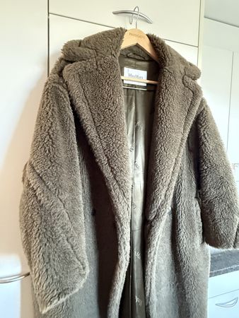 Max Mara Teddy-Mantel in Olivgrün