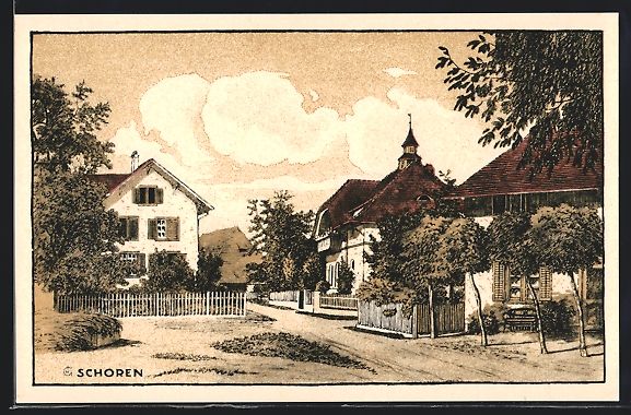 Ansichtskarten: Langenthal-Schoren, Ortspartie – Gebraucht aus Berlin von bartko-reher