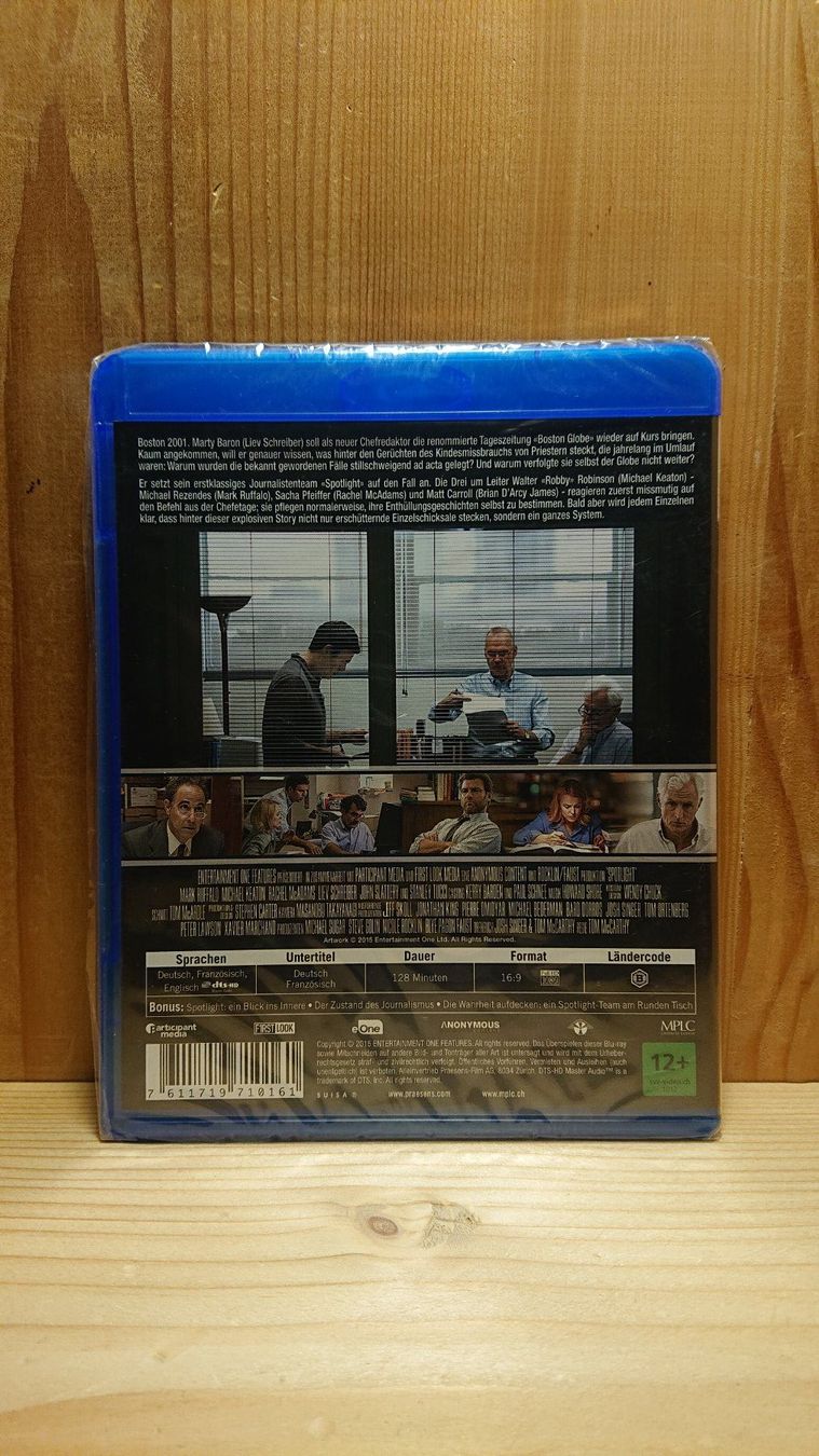 Tutti i DVDs: SPOTLIGHT Blu-Ray – Nuovo e nell'imballaggio originale da Wilderswil venduto da Exebub 1