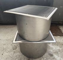Luftfilter Lüftgitter mit Rohr Rundrohrmaurerkasten