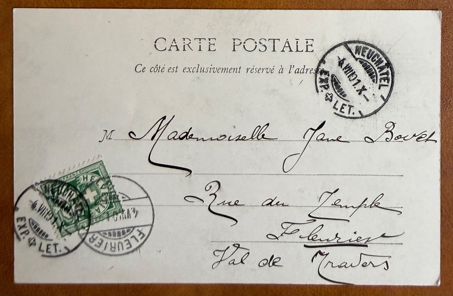 Cartoline postali: Neuchâtel - Barque & Rames devant Musée du Port 1901 – Usato da Lutry venduto da Ediego 1