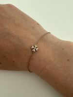 Elegantes Armband Rosegold mit Kleeblatt-Anhänger, Top Zusta