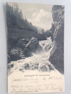 Cartoline postali: Laubeggfall bei Zweisimmen – Usato da Sargans venduto da nicsam1815