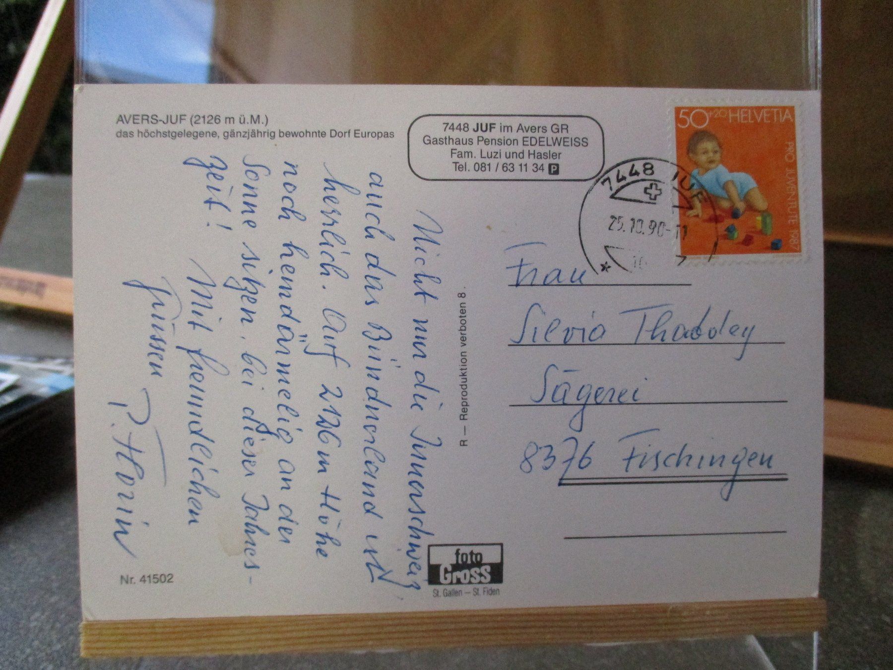 Cartoline postali: Avers Juf Postkarte  2 – Usato da Felsberg venduto da sanwill 1