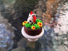 Handmade Huhn Torte mit Tortenplatte