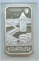 schöner 1 Silber-Unzen-Barren (31,1 Gramm) LUZERN