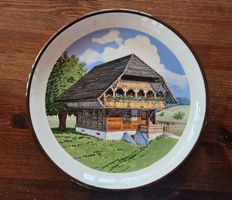 Adolf Gerber  -  Keramikteller "Rüderswil 1755"  -  Langnau