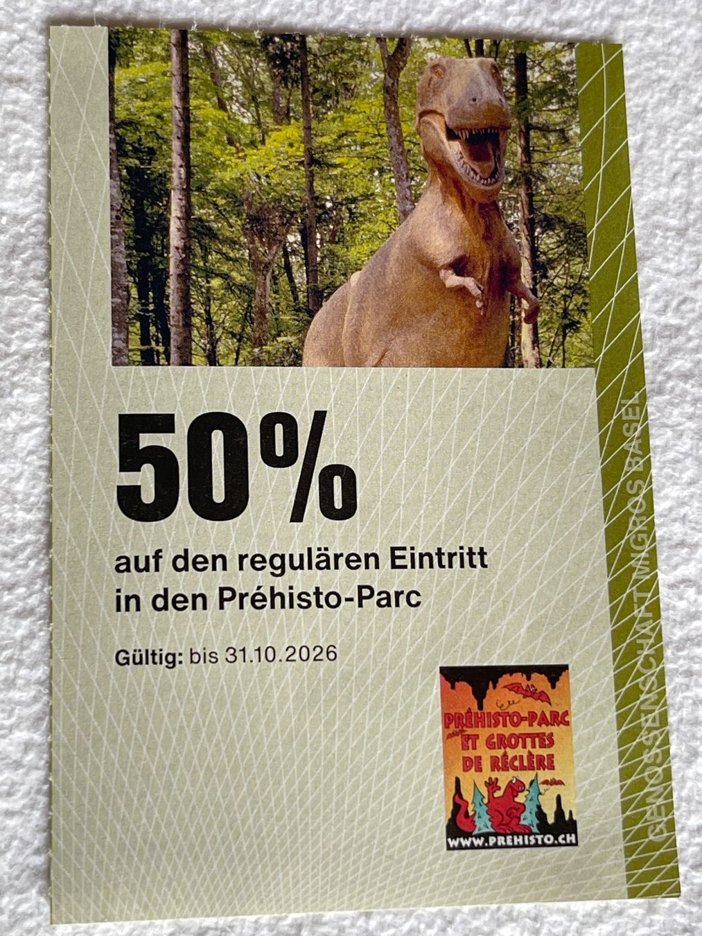 Buoni: Prehisto - Parc Gutschein 50% Eintritt – Nuovo (secondo la descrizione) da Gelterkinden venduto da cobra0110