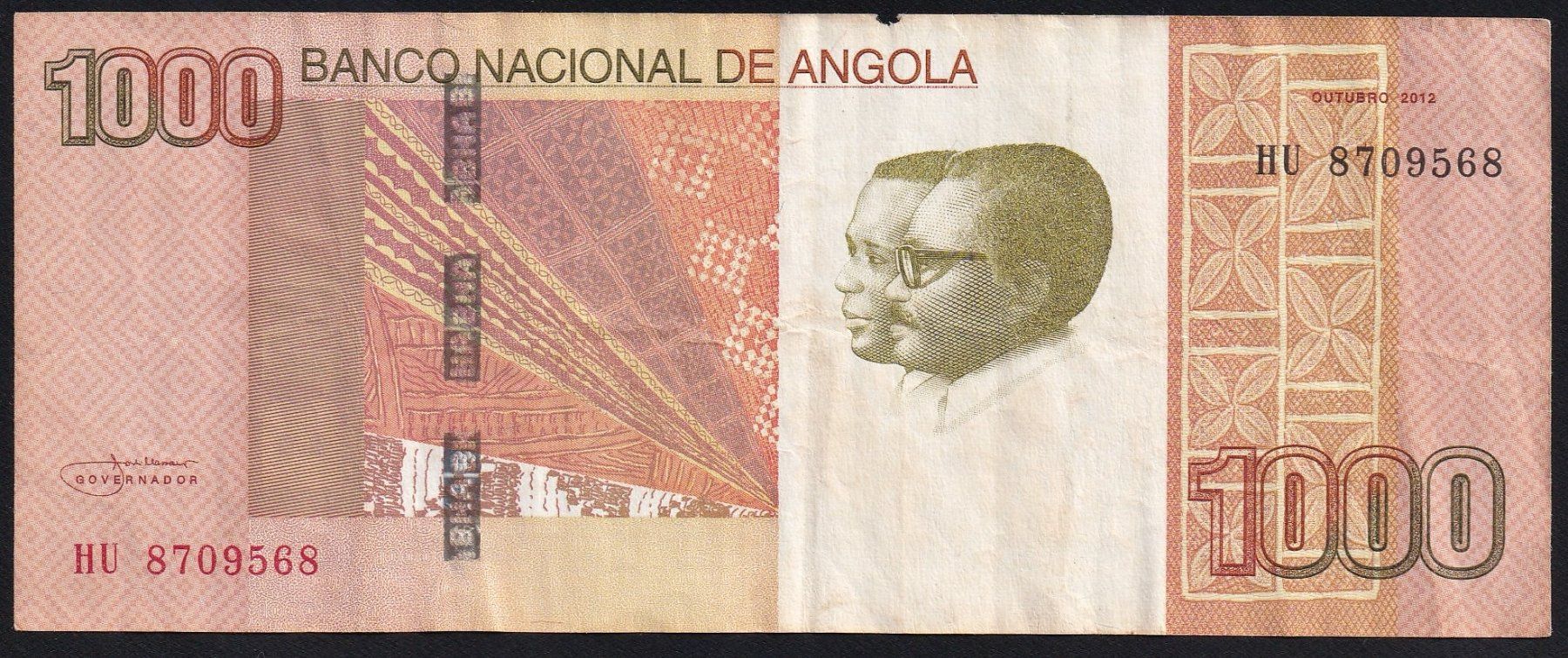 Banconote: Angola 1000 Kwanzas 2012 – Usato da Brugg AG venduto da banknoten_muesli