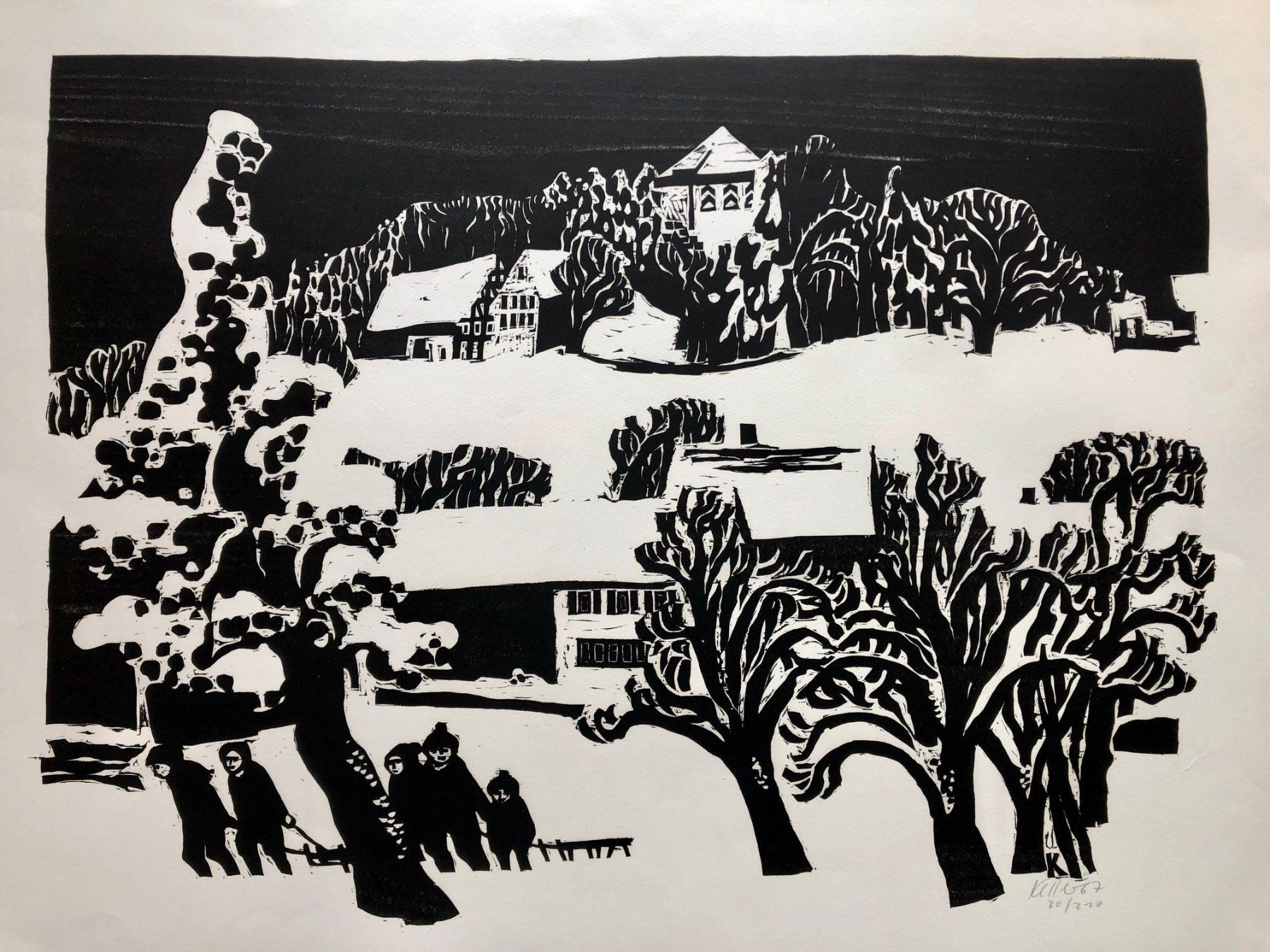 Xilografie: Holzschnitt von Heinz Keller 1967 – Usato da Winterthur venduto da Barunggeli 4