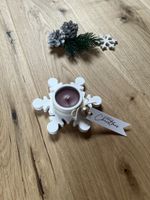 Teelichthalter Schneeflocke Weihnachtsdeko handgemacht