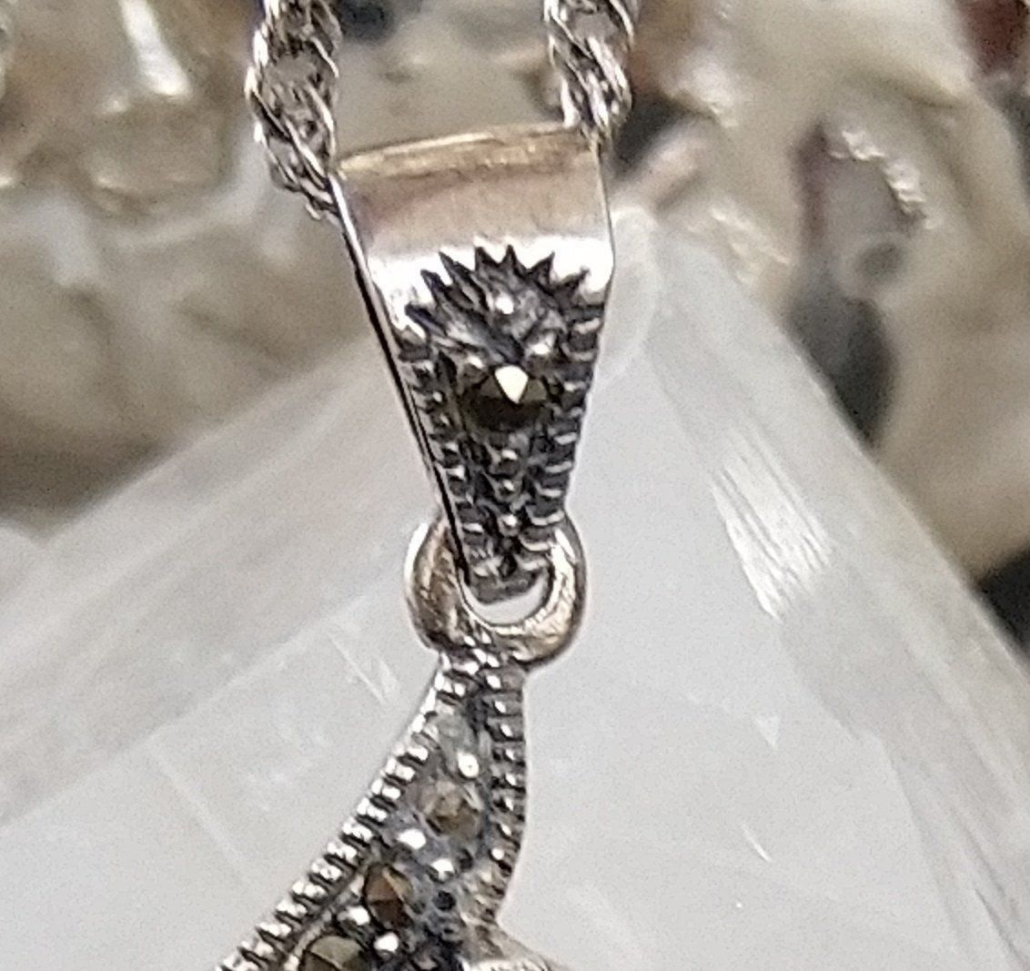 Ciondoli: GRANAT MARKASITEN  ANHÄNGER 925 SILBER MIT KETTE – Usato da Romanshorn venduto da Glitzer-Paradies 2