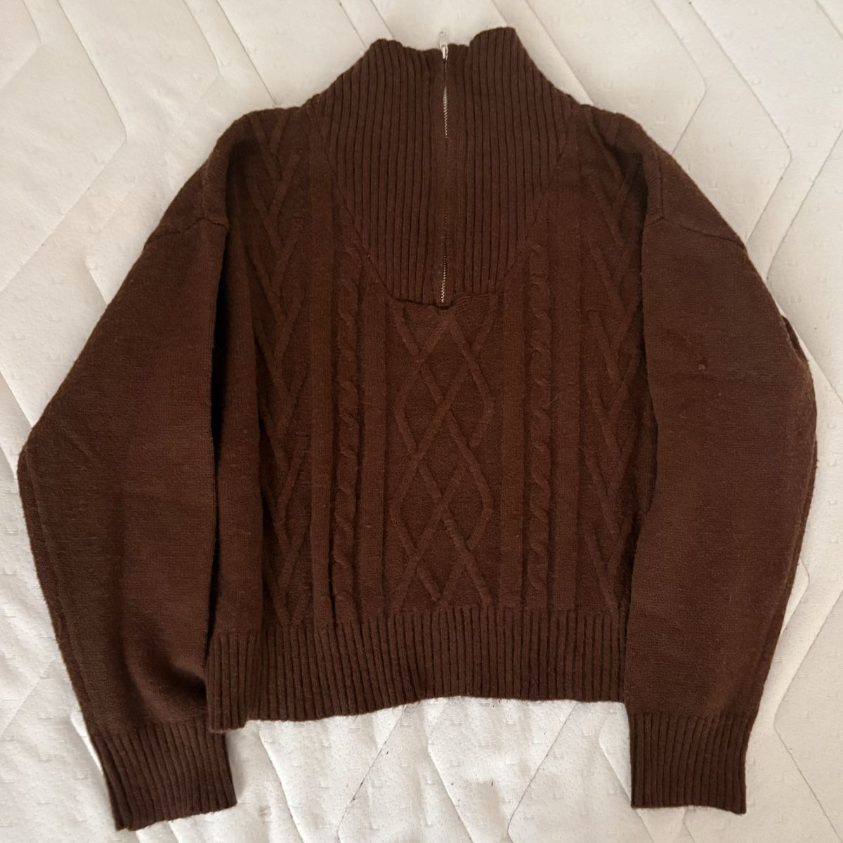 Maglioni & Felpe: Brauner Strickpullover mit Reissverschluss – Nuovo (secondo la descrizione) da Brünisried venduto da Livtsukki2ndHand 1