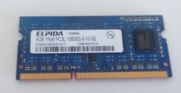 1x 4GB DDR3 PC3L-10600S-9-10-B2 SO-DIMM RAM für Laptop/NAS