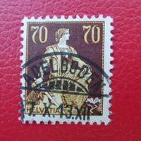 1908, Helvetia mit SCHWERT: Nr.114, ideal Stempel: ADELBODEN