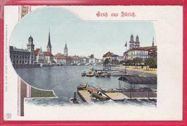 WERBUNG, GRUSS AUS ZÜRICH (POSTKARTENVERLAG KÜNZLI, ZÜRICH