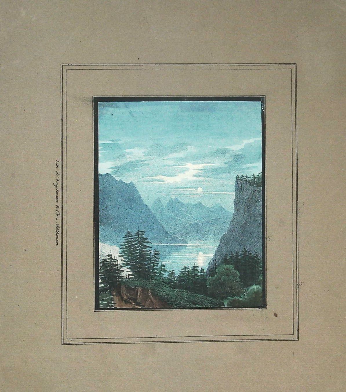 Gravures: Brienzersee altkolorierte Lithographie – D'occasion à Rafz par Helvet32