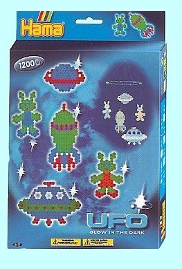Hama Bastelsets: Hama Bügelperlen - Ufo Nachtleuchtend – Neu und originalverpackt aus Greifensee von MIN3