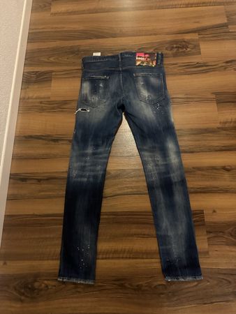 DSQUARED2 Jeans Grösse 48 blaue Denim Used Look mit Rissen