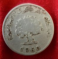Tunesische Aluminium Münze 1960