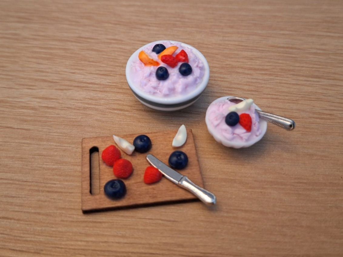 Puppenhäuser & -möbel: Puppenhaus Birchermüesli Set – Neu (gemäss Beschreibung) aus Zürich von HandmadeTinyFood