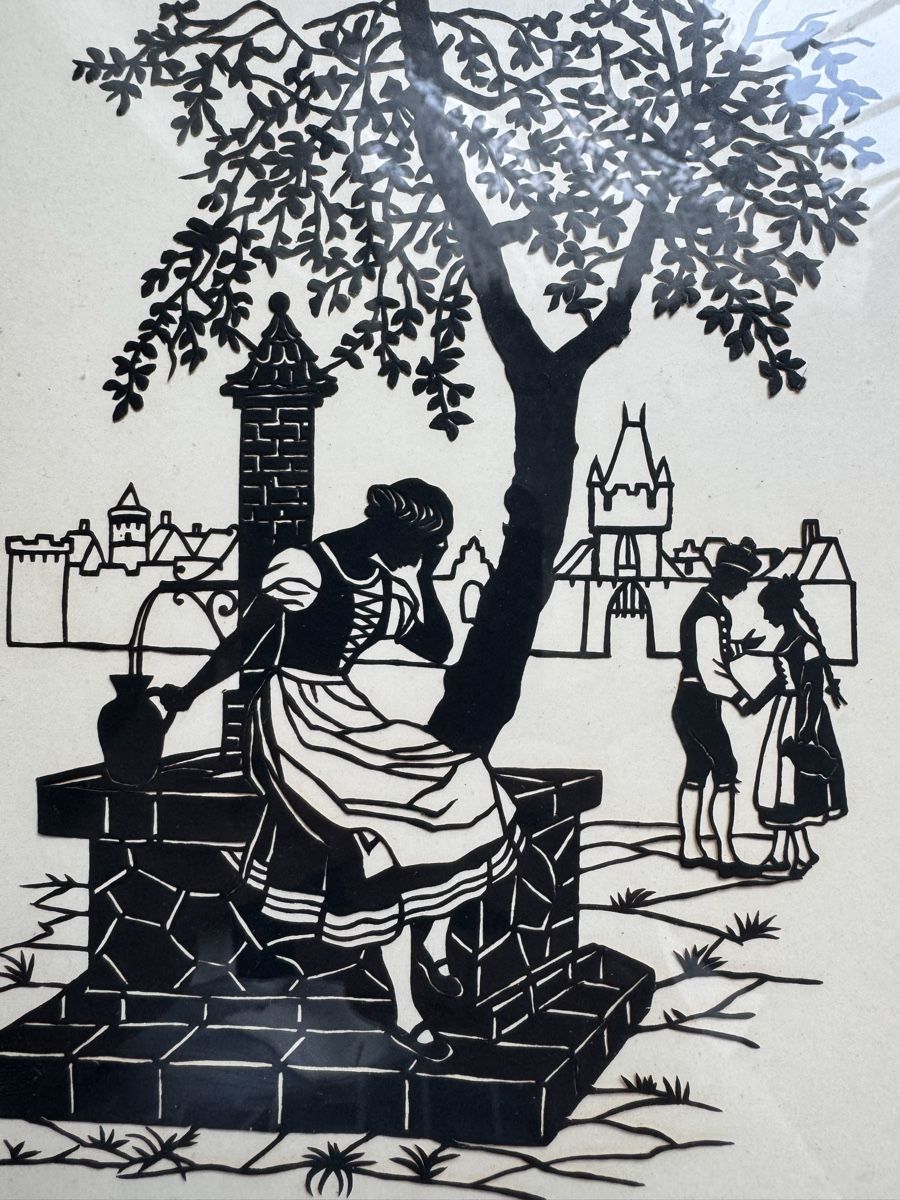 Grafiken & Lithographien: Antike Scherenschnitte gerahmt um 1920 – Gebraucht aus siebnen von minte 4