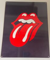 Metallschild Rolling Stones Logo schwarz rot