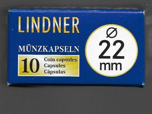 Lindner 2240022 – 4 Capsule Porta Monete CARRÉE 22 Mm Con Inserto In Schiuma - 3