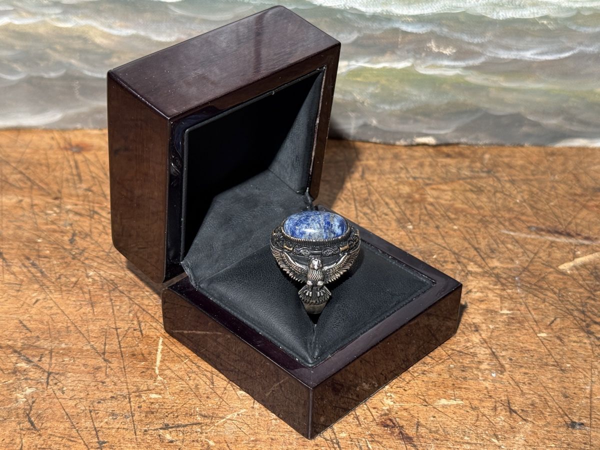 Anelli: Majestätischer Silberring mit Lapis Lazuli Grösse 62 – Nuovo (secondo la descrizione) da schaffhausen venduto da VintAntik_1980 9