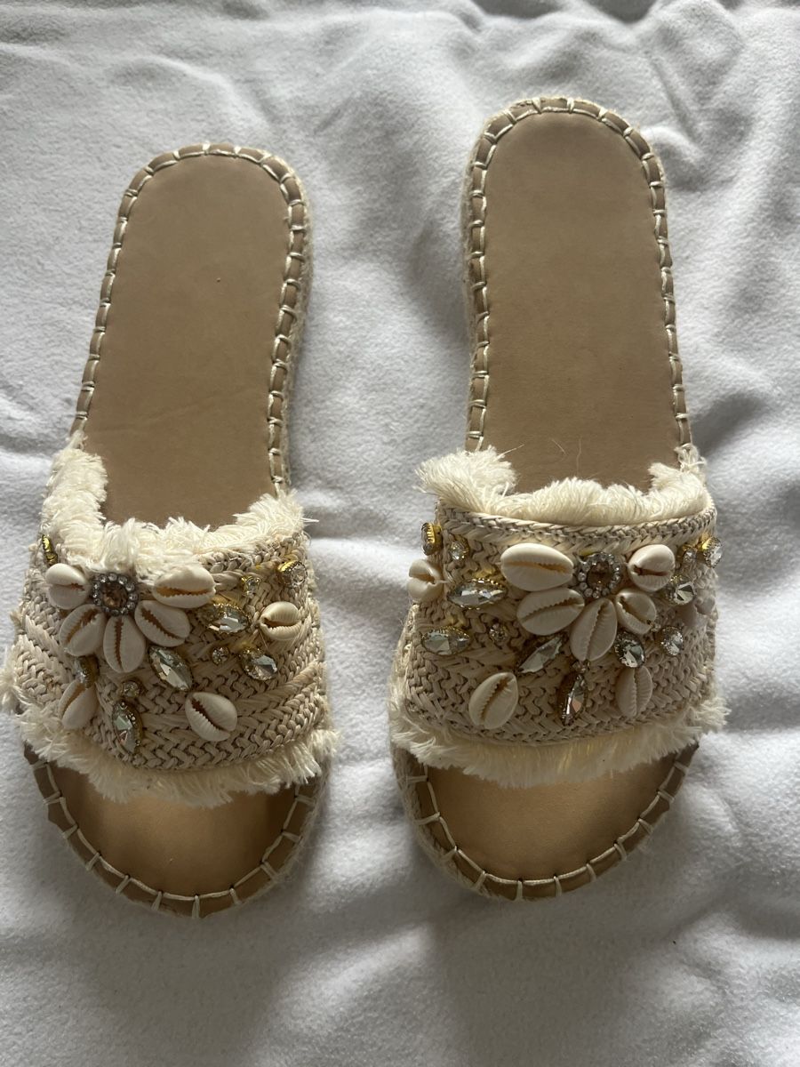 Scarpe da donna: Sommerschuh mit Muschel Beige – Nuovo (secondo la descrizione) da Giswil venduto da Mauritius9026 1