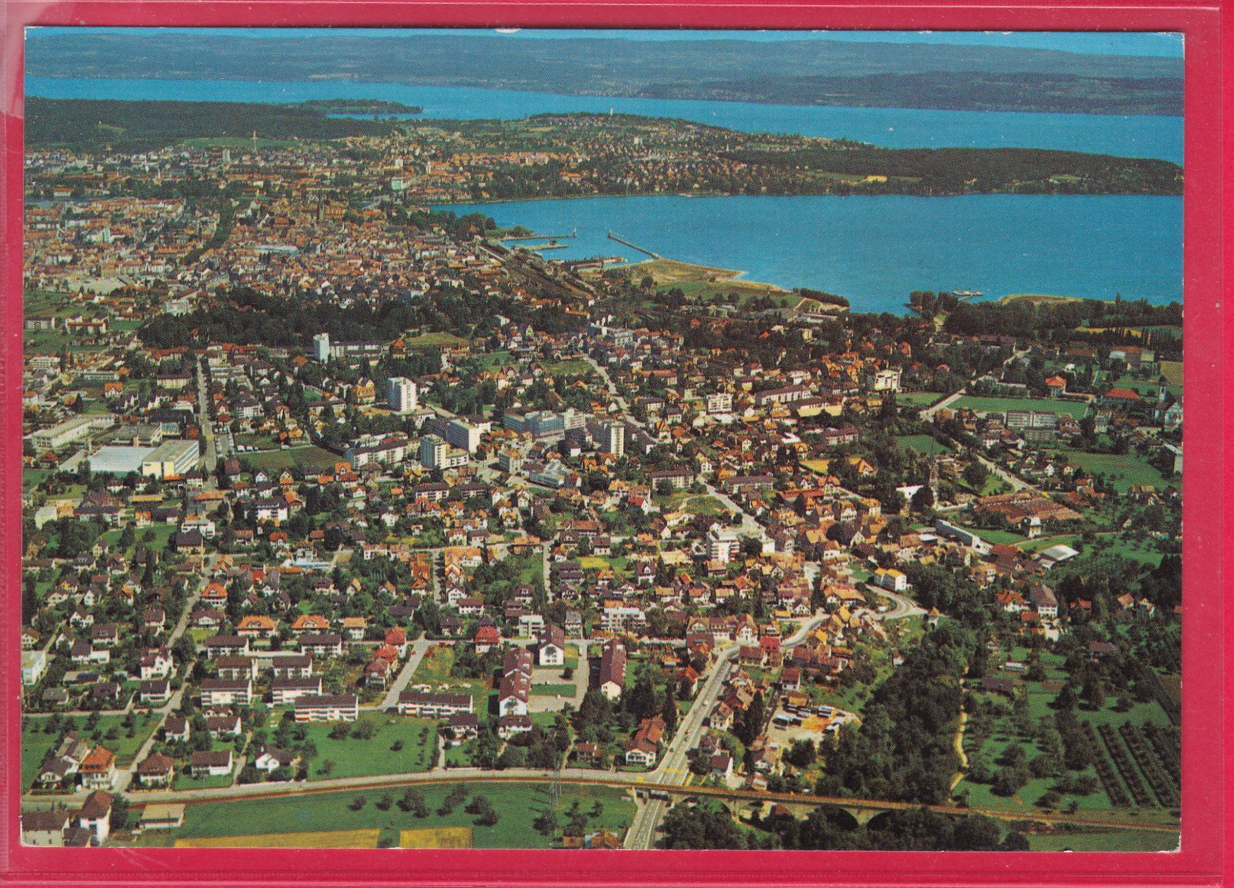 Cartoline postali: FLUGAUFNAHME, KREUZLINGEN – Usato da Oberrieden venduto da Gebirgsstelze