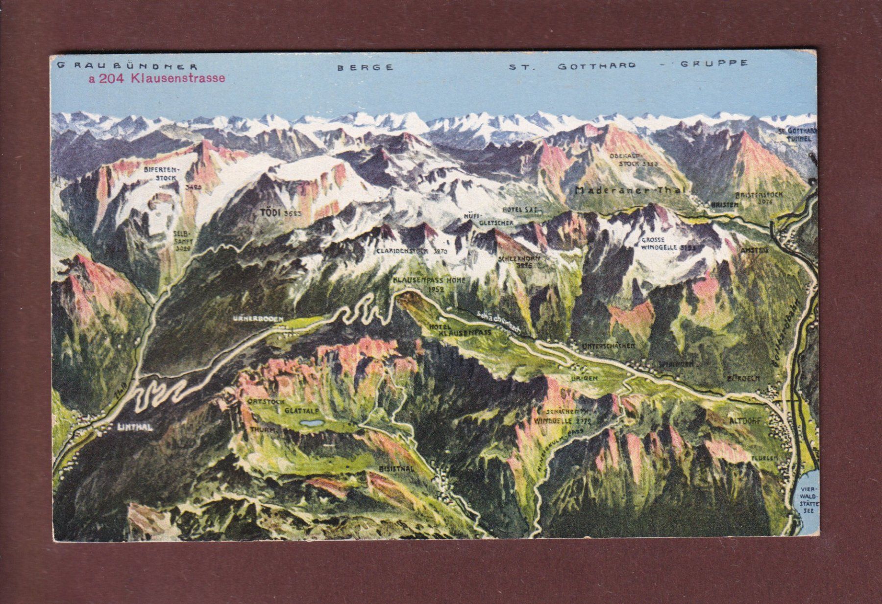 Cartoline postali: KLAUSENSTRASSE - Vogeschau - 1927 – Usato da Pully venduto da nicecards