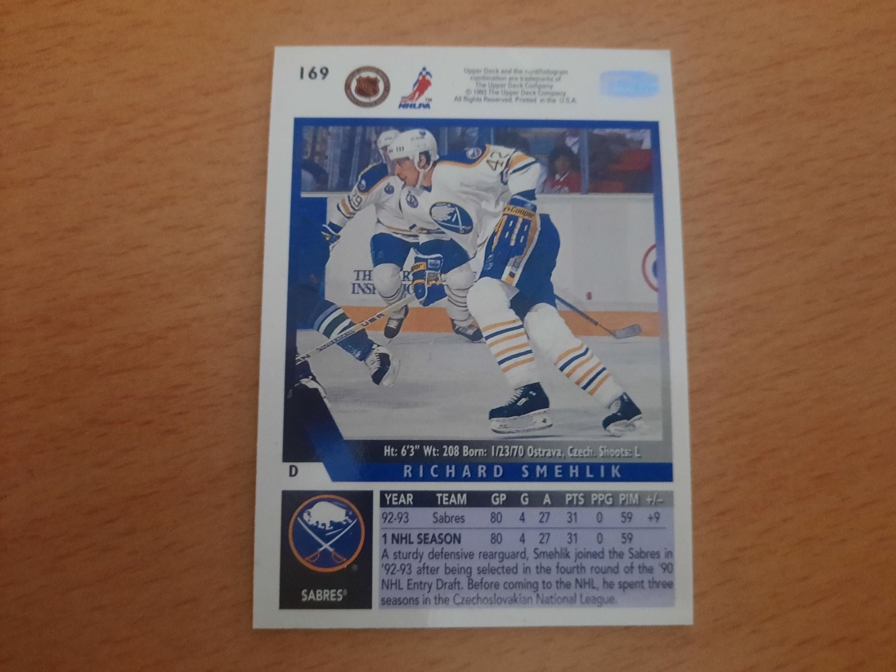 NHL Carte collezionabili: Richard Smehlik / Buffalo Sabres , NHL – Usato da Worben venduto da ersa01 1