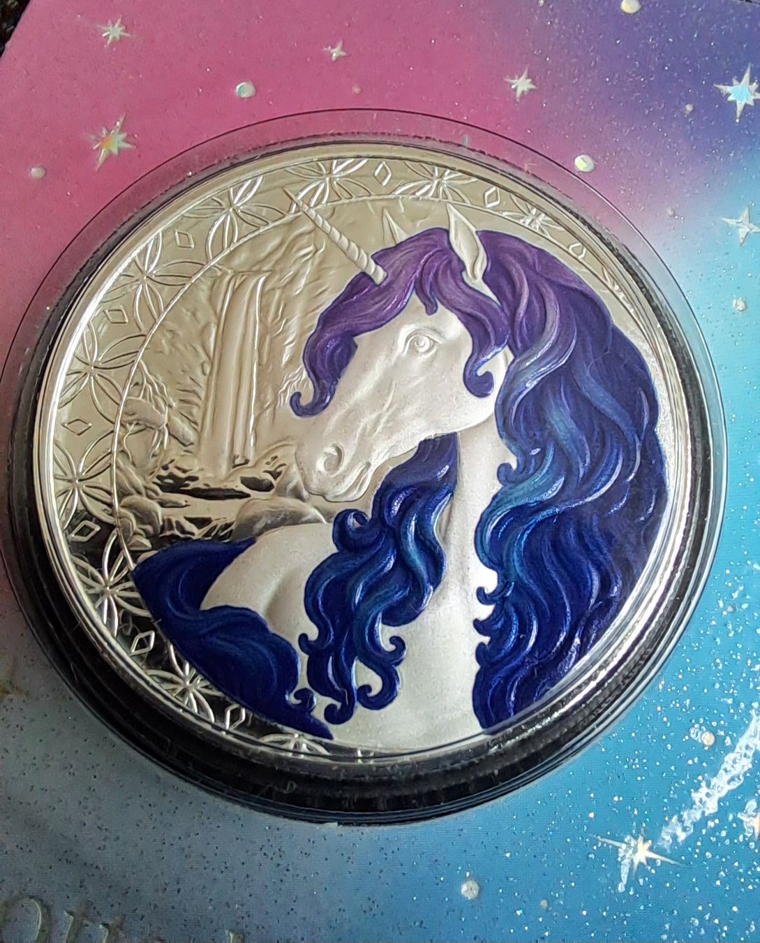 Tutti le monete: 1 OZ Silber 2025 Unicorn Einhorn Celestra – Nuovo e nell'imballaggio originale da Weinfelden venduto da shopping-island