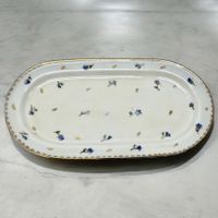 Plat ovale ancien en porcelaine de NYON peint à la main