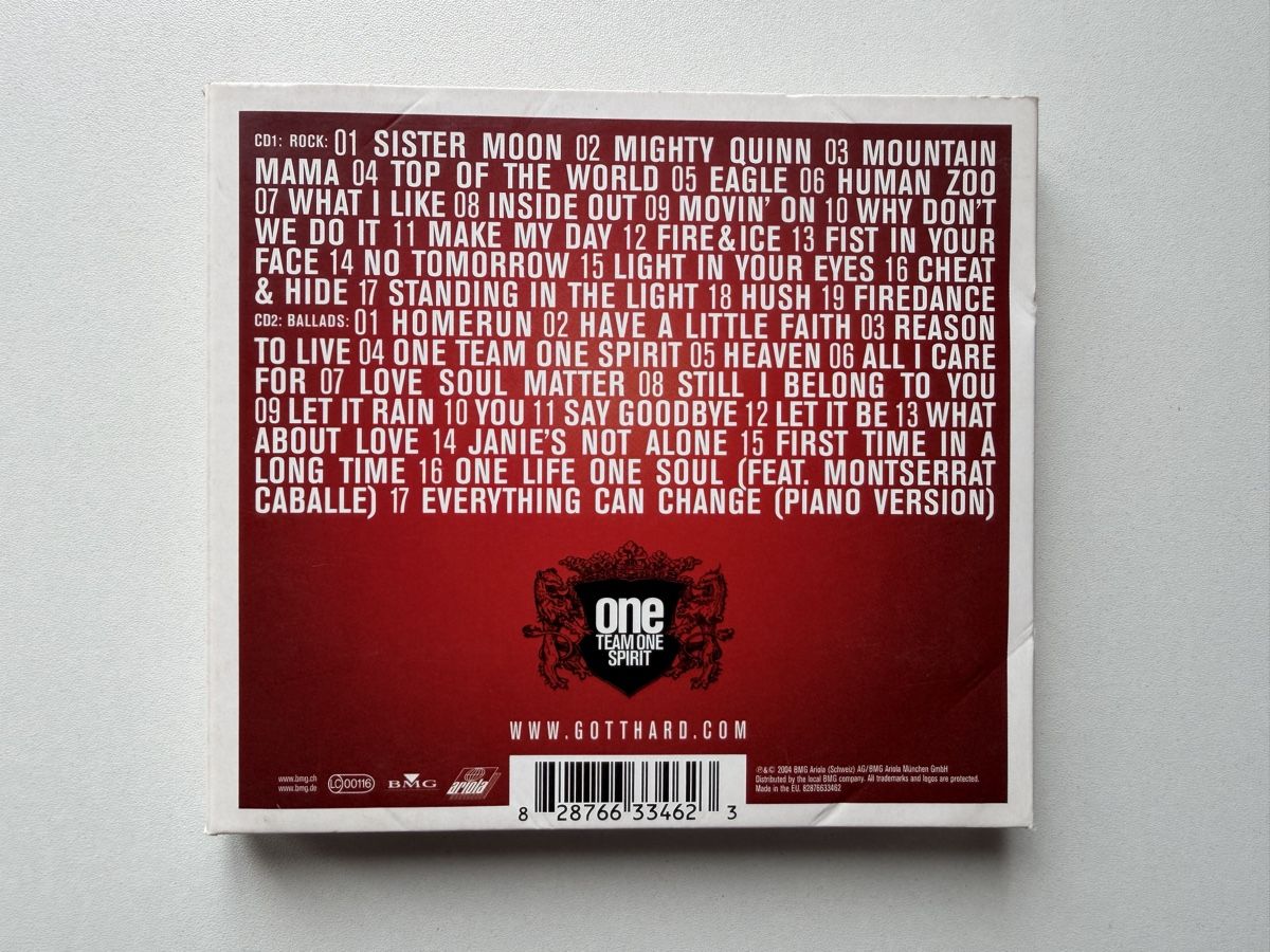 CD: Gothard - One Team One Spirit - 2CD Remastered Version! – Usato da Bad Zurzach venduto da Cookie_0619 1