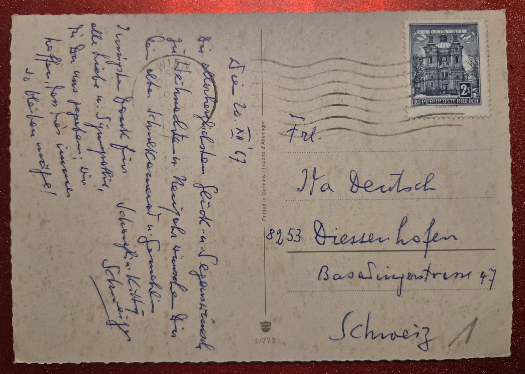 Cartoline postali: Weihnachten Kerze 1967 – Usato da Melchnau venduto da Fishel 1