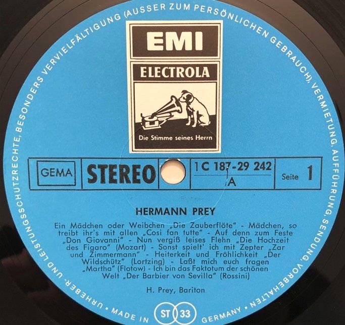 Dischi in vinile: Hermann Prey – Edition 2000 (2 LPs) – Usato da Grüningen venduto da azulrojo 3