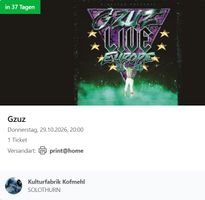Gzuz Konzert Ticket - 29.10.2026 - Kofmehl Solothurn