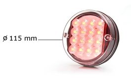 2x Heckleuchte LED Rückleuchte 2 in1 Glas Durchsichtig 12V
