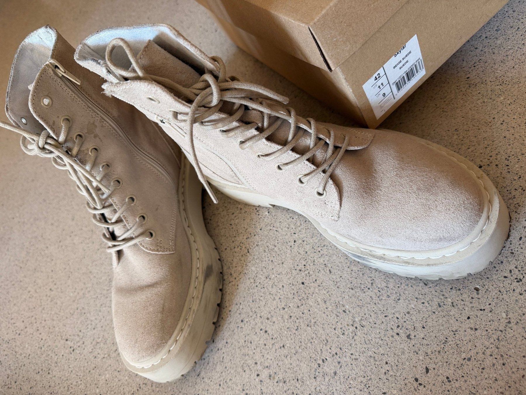 Steve Madden Scarpe da donna: Steve Madden Skylar Boots Gr. 42 Beige Wildleder Chunky – Usato da Baden venduto da sawill93