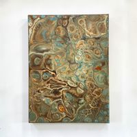 Abstraktes Acrylgemälde „Schmetterlingsauge“ 30x40cm