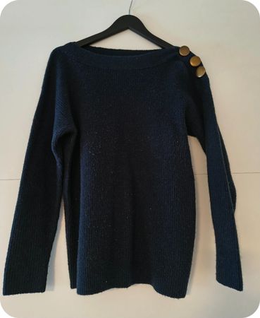 Magnifique Pull Marin Côtelé Esprit - Taille XS