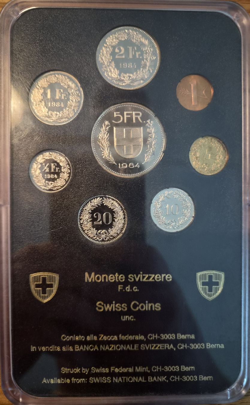 Tutti le monete: Schweizer Münzsatz 1984 stgl.  – Nuovo (secondo la descrizione) da Bergdietikon venduto da Flodri 1